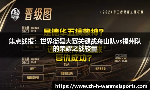 焦点战报：世界街舞大赛关键战舟山队vs福州队的荣耀之战较量